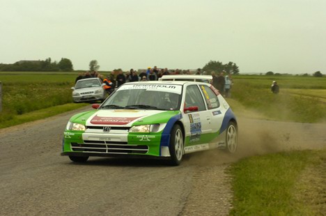 Brian Madsen og Anja Posorski kæmpede på sidste del af Rally Sønderjylland Skærbæk med en defekt gearkasse
